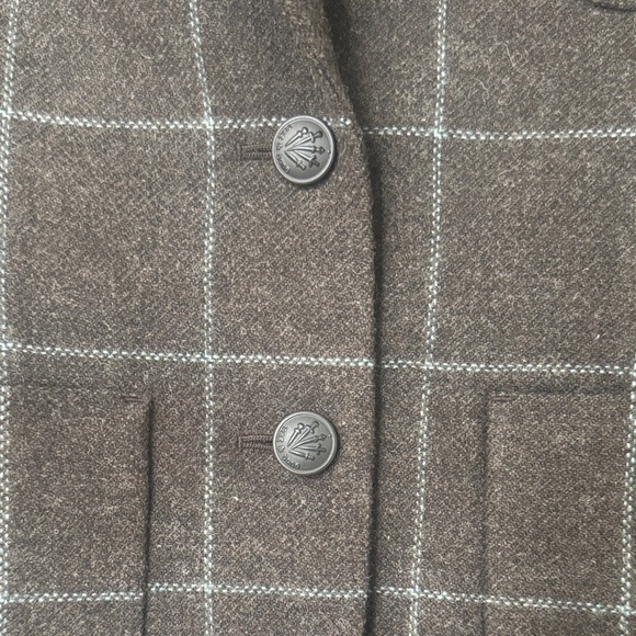 New Rag & Bone Women's Brown Checkered Blazer 6 - Picture 3 of 8